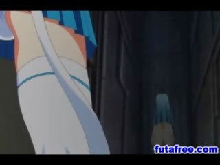 Futagirl Screws Up Hentai schoolgirl With Tentacles