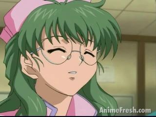 Hottie Anime Nurse In Glasses