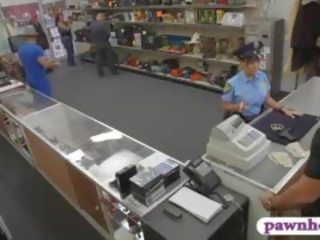 Lady Police Officer Fucked At The Pawnshop
