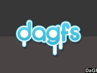 Dagfs: हॉट को trot ब्लोंड टीन रंगीली बेकार एक कठिन छड़ी की मांस