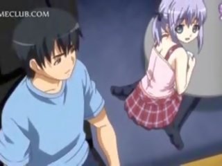 Shy Anime Doll In Apron Jumping Craving dick In Bed