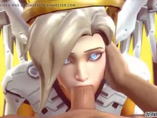 Terrific Mercy from Overwatch gets to Suck on Big prick Nicely