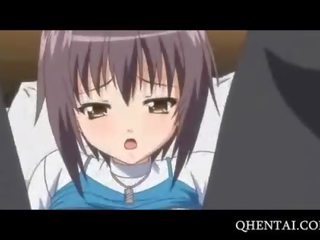 Tied up hentai school young female fucked hardcore
