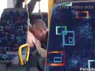 Xxx film and exhibitionist Couple on Public Bus