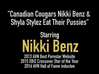 Kanadské pumy nikki benz & shyla stylez jesť ich kundičky