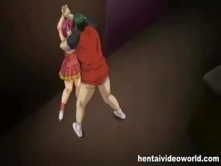 Ázsiai vöröshajú barátnő ad anime leszopás
