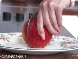 Lesbian girlfriends get along enticing in the kitchen