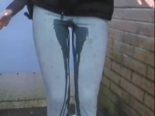 Pissed her pants in public
