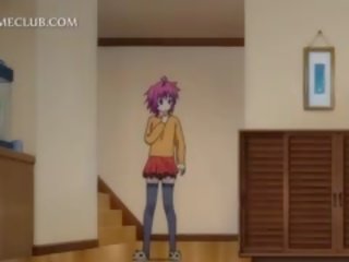 Teenage Anime enchantress Checking Her Tits In The Mirror