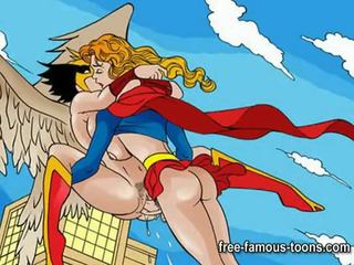 Famous cartoon superheroes sex movie parody