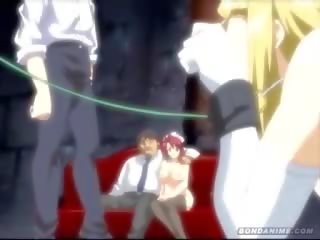 Hentai anime virgin maid hardcore spanking