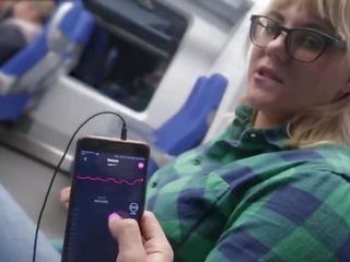 Remote Control My Orgasm in the Train / Public Female Orgasm