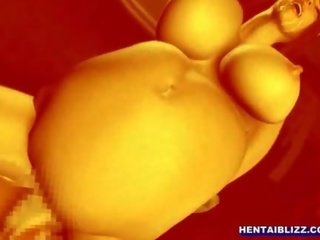 Pregnant 3D hentai gets a bigcock fucked