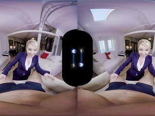 BaDoinkVRcom Blonde escort young lady Laura Bentley Has VR show 4U
