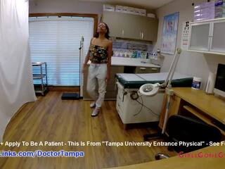 Nikki stars’ new student gyno exam by medic from tampa on cam