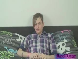 Pretty Homo Emo Teen Stroking On Couch 14 By Emobf