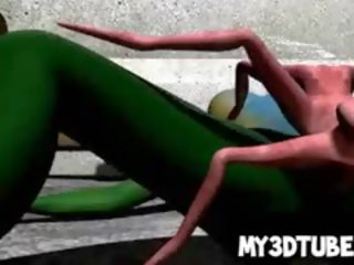 Incredible 3D Alien feature Getting Fucked Hard By A Spider