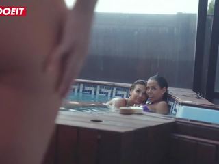 LETSDOEIT - hot to trot Lesbian Teens Fuck In The Jacuzzi