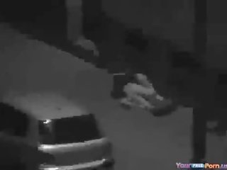 Couple Fucking On The Street At Night