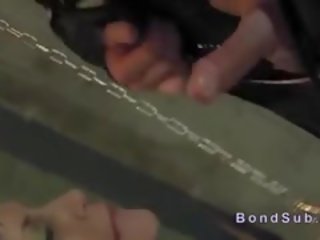 Busty Strapped Sub Banged In Dungeon