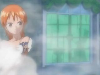 One Piece sex video Nami in extended bath scene