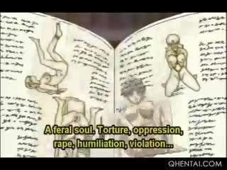 Ít hentai bẩn video nô lệ trừng phạt và lồn spanked cứng