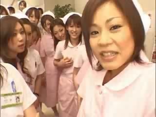 Asiatico infermieri goditi x nominale film su superiore