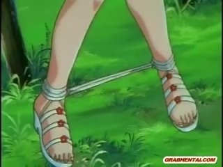 Anime i ri grua merr squeezed të saj cica dhe i vështirë poked