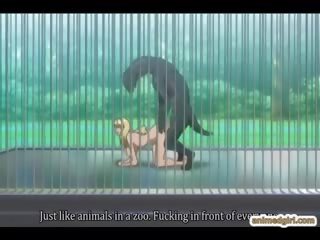 Barmfager anime hardt knullet av lizard monster