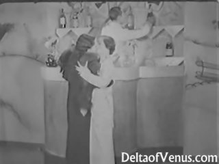 Årgang porno fra den 1930s ffm trekant nudist bar