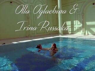 Olla Oglaebina and Stefanie Moon – provocative Nude Girls in the Pool