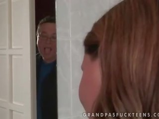 Lucky grandpa fucks first-rate teen