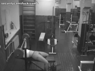 Security Webcam In The Weight Room Tapes The Astounding honey