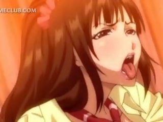 3d anime muda perempuan mendapat faraj fucked upskirt dalam katil