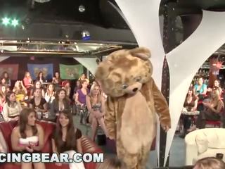 DANCING BEAR - Wild Party Girls Suck off Big prick Male Strippers!