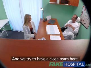 FakeHospital New nurse takes double cumshot from sexually aroused specialist dirty movie films