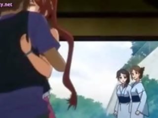 Schüchtern anime teenager wird klitoris gerieben