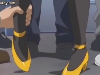 Sexy anime gjuhustër duke rubbed