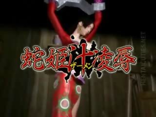 Nxehtë në trot 3d anime femme fatale merr gozhdohem