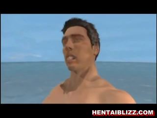 3d animated busty street girl sucks peter and gets jizzed